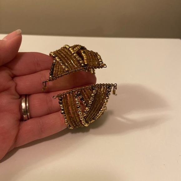 Golden and brown colored wrap bracelet - Picture 2 of 3